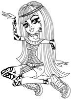 kolorowanki monster high, malowanka Cleo de Nile, dla dziewczynek do wydruku, obrazek do pokolorowania numer  17